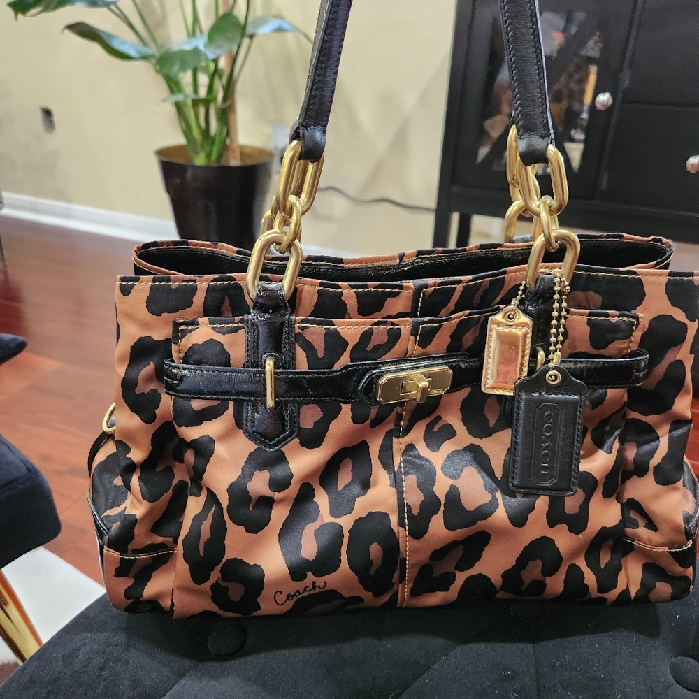 Leopard Print Coach Bag